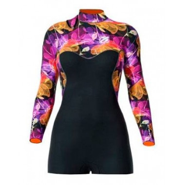 Гидрокостюм женский Mormaii 1мм Feminino Diva Pro Uv-Suit Surfe Black Stamp