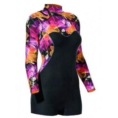 Гидрокостюм женский Mormaii 1мм Feminino Diva Pro Uv-Suit Surfe Black Stamp